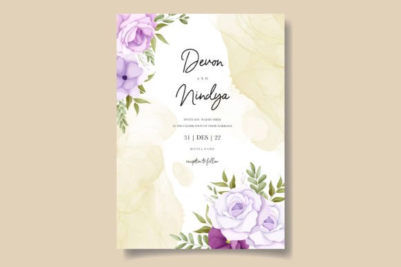 Beautiful Wedding Card Purple Flowers: A Designer's Review