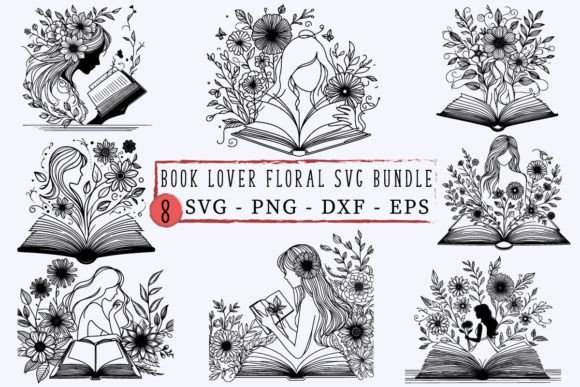 Book Lover Floral Svg Bundle Review