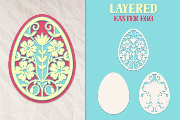 Floral Easter Egg 3 SVG Layers Review