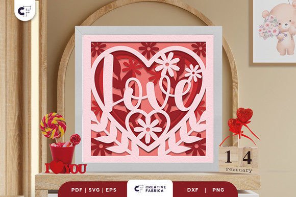 Floral Heart Shape 3D Shadow Box Review