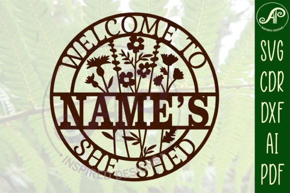Floral She Shed Sign SVG Cut File Review