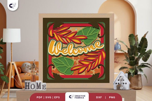 Floral Welcome Home 3D Light Box SVG Review