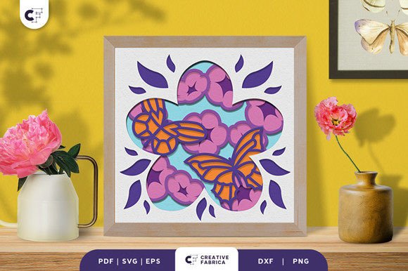Flower and Butterflies 3D Shadow Box Review
