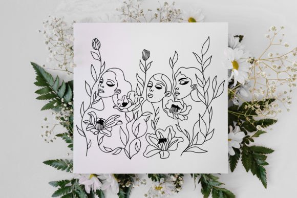 Flower Woman Vector, Abstract Floral SVG Review