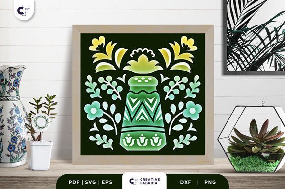 Folk Art Salt Jar 3D Shadow Box SVG Review