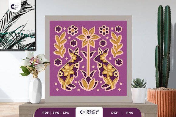 Folk Rabbit 3D Shadow Box SVG Review