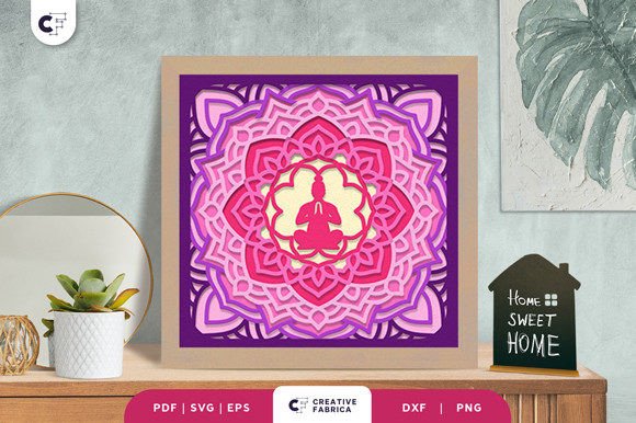 Mandala Namaste 3D Shadow Box SVG Review