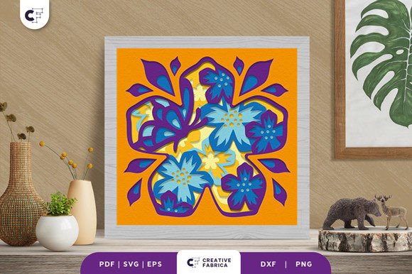 Periwinkle Flower 3D Shadow Box SVG Review