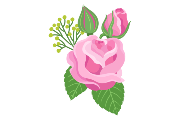 Pink Rose Flower. Romantic Decoration. F Review