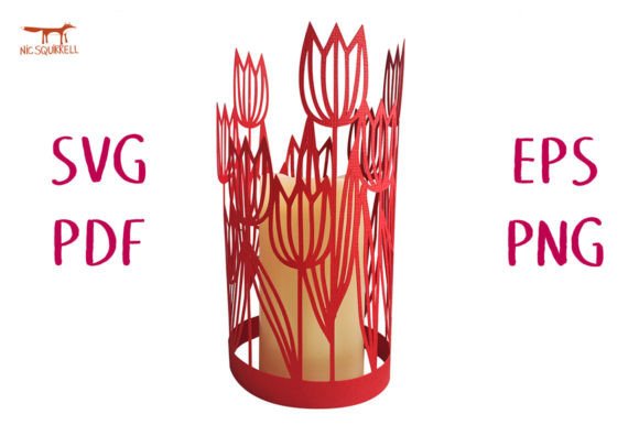 Tulip Garden Lantern SVG Cut File Review