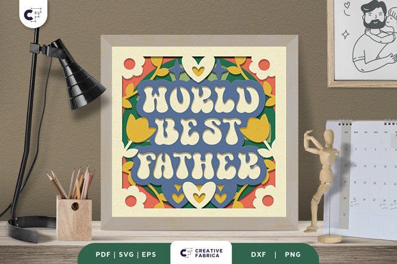 World Best Father 3D Paper Cutting SVG Review